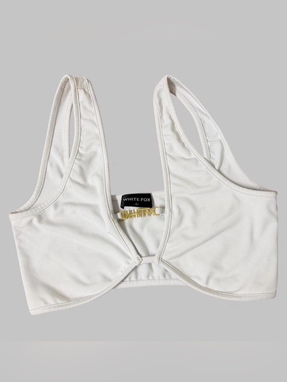 White Fox Boutique White Cutout Bikini Top